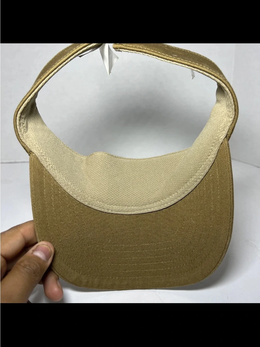 Patagonia mustard Visor with Mountain Logo Patch